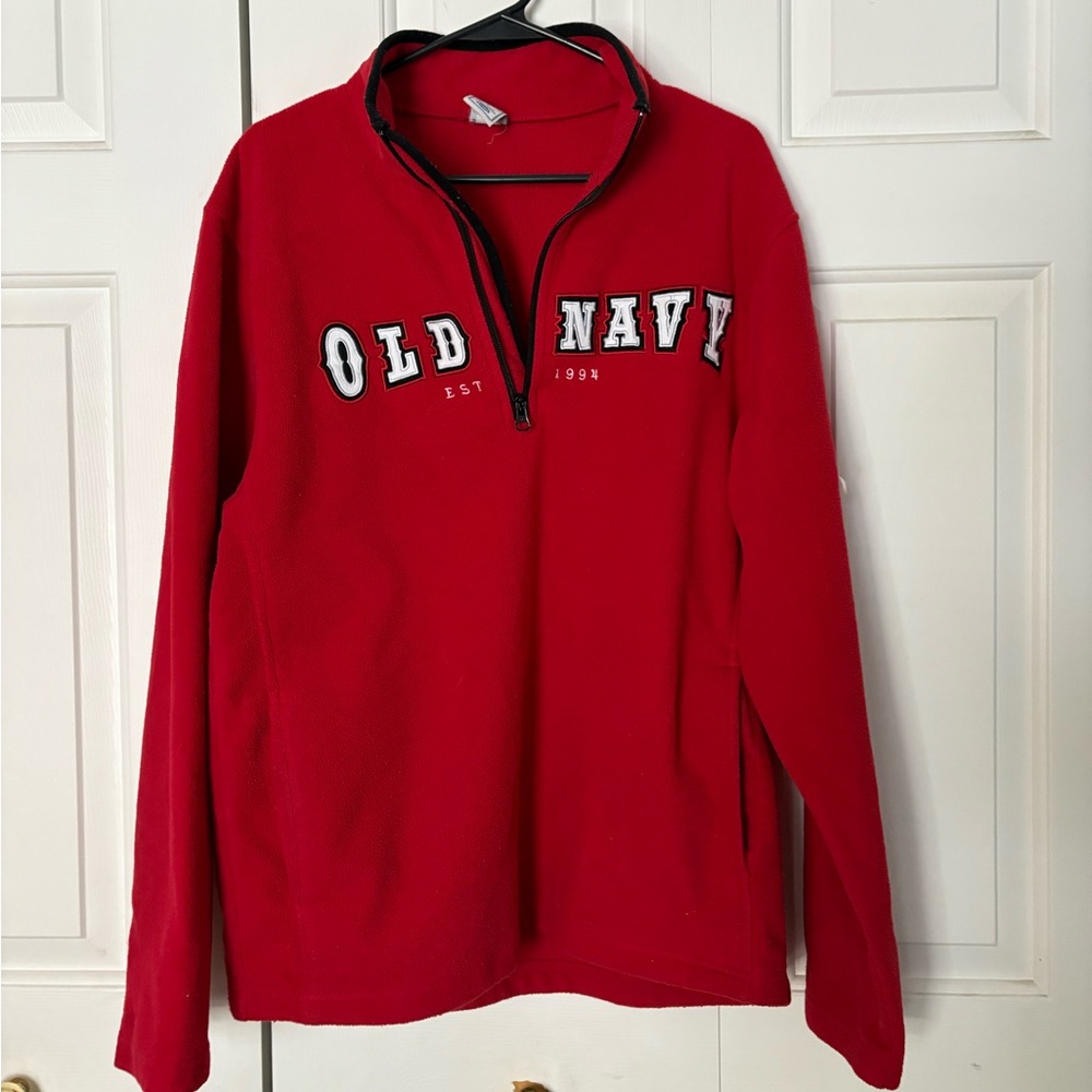 Old Navy Men's Zip-Up Red Sweater